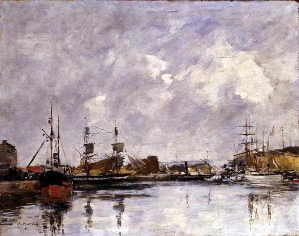 Dunkerquen satama tekijältä Eugene Louis Boudin