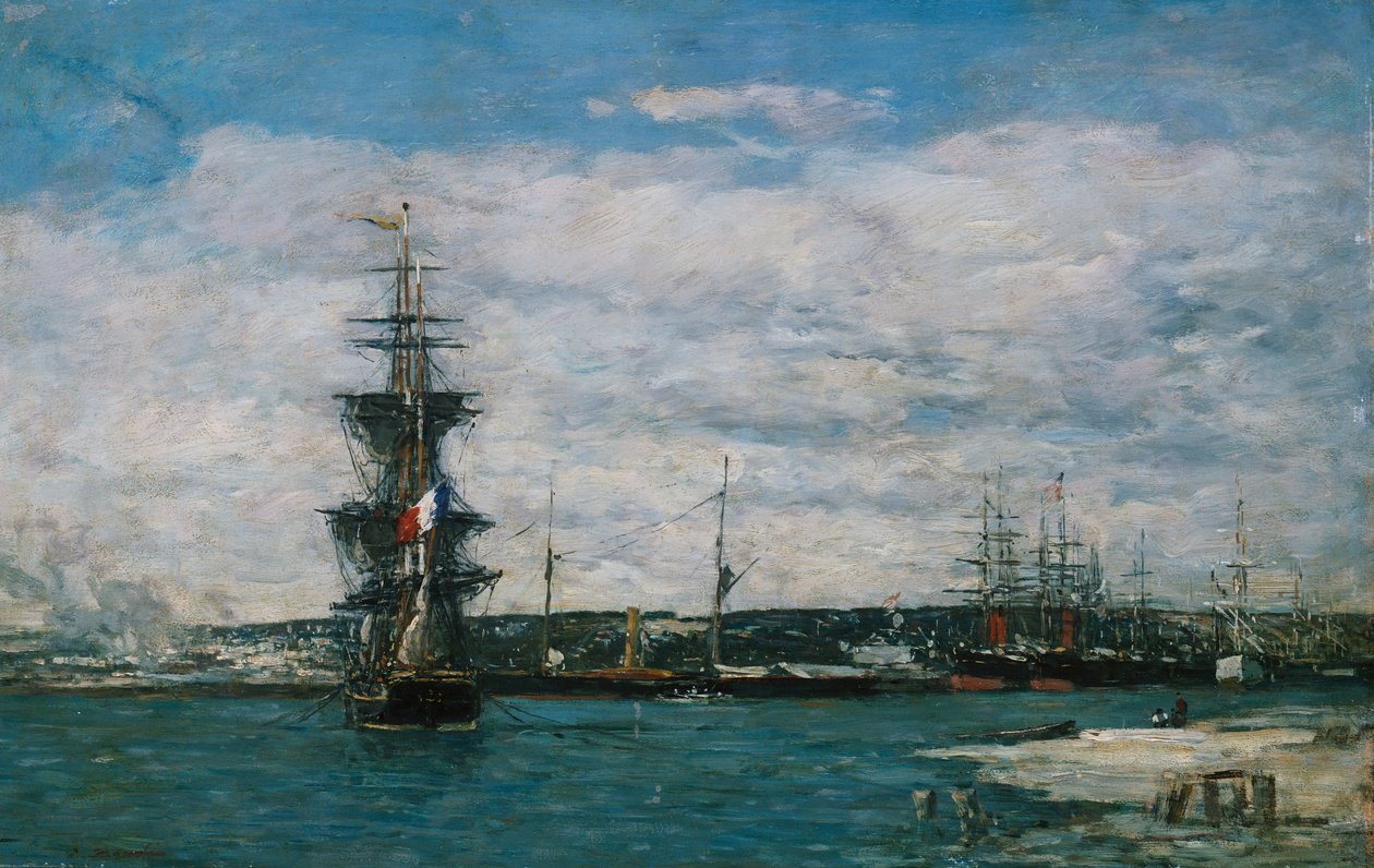 Havren satama, n. 1864-1866 tekijältä Eugene Louis Boudin