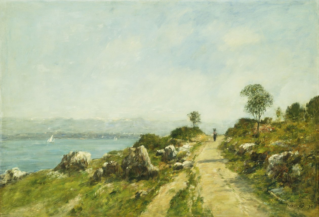 Tie, Antibes; Antibes, La Route, 1893 tekijältä Eugene Louis Boudin
