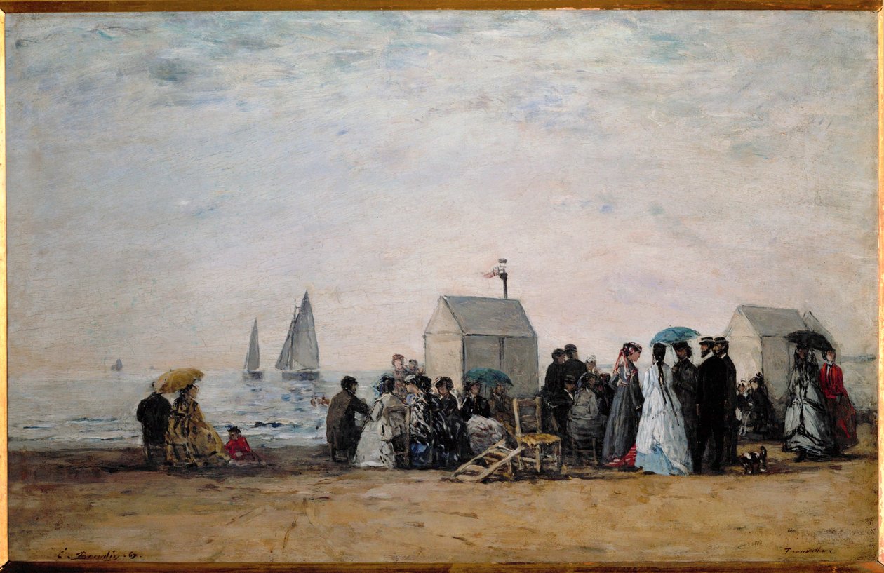 Trouvillen ranta tekijältä Eugene Louis Boudin