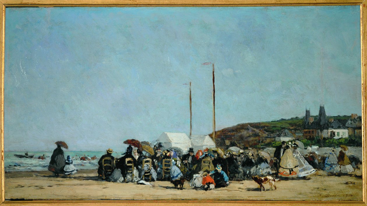Trouvillen ranta tekijältä Eugene Louis Boudin
