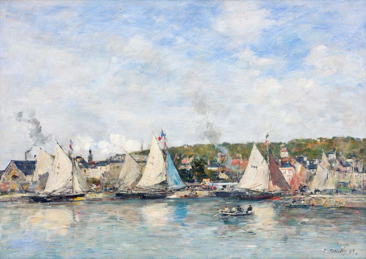 Trouvillen satama, 1893. tekijältä Eugene Louis Boudin