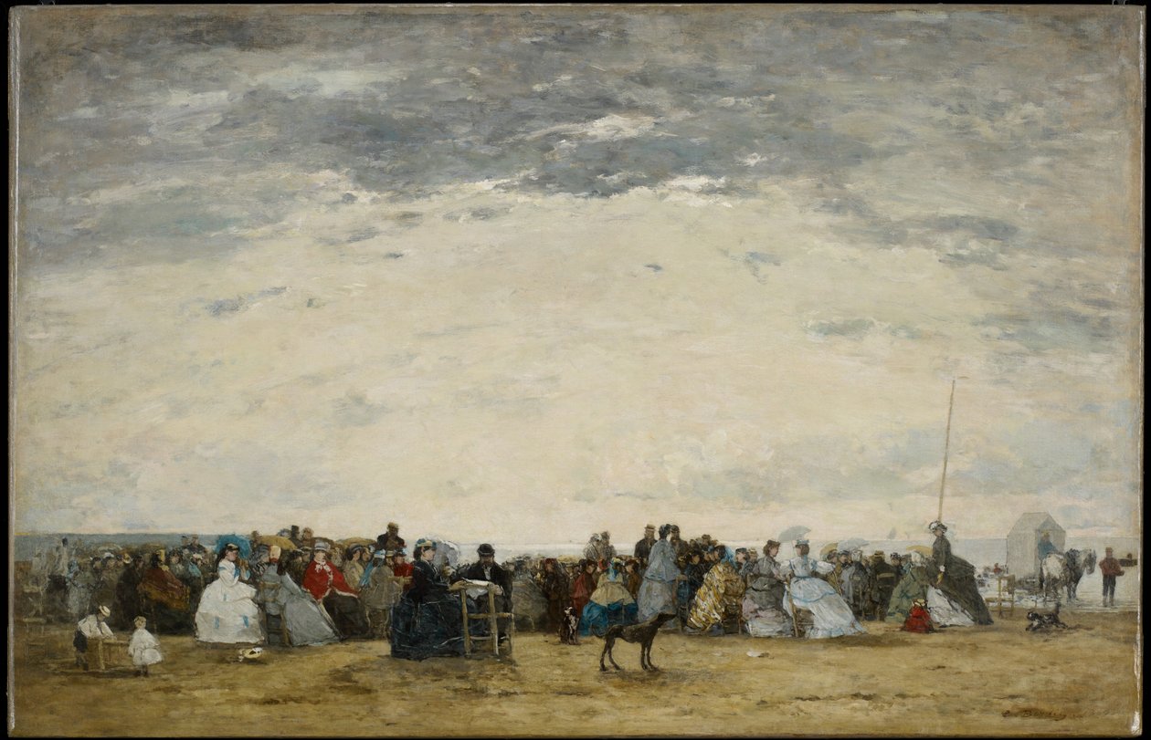 Lomailijat Trouvillen rannalla tekijältä Eugene Louis Boudin