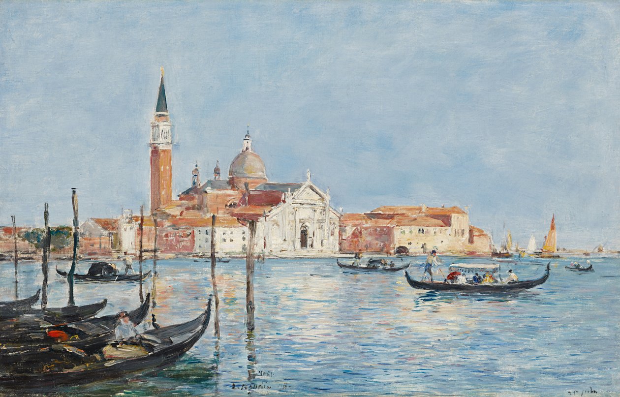 Venetsia, San Giorgion kirkko tekijältä Eugene Louis Boudin