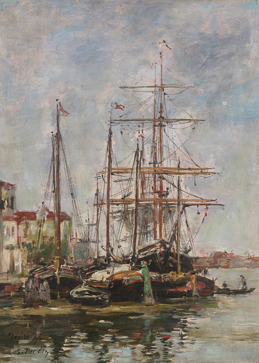 Venetsia, tullilaituri tekijältä Eugene Louis Boudin