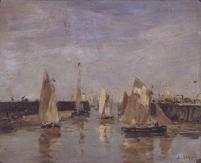 Jahdit satamassa tekijältä Eugene Louis Boudin
