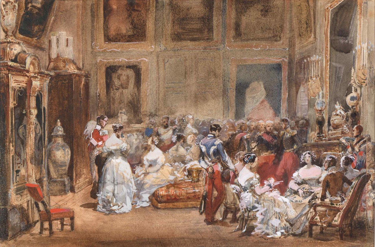 Orléansin herttuan esittely 1810-1842 Pavillon de Marsanissa. tekijältä Eugene Louis Lami