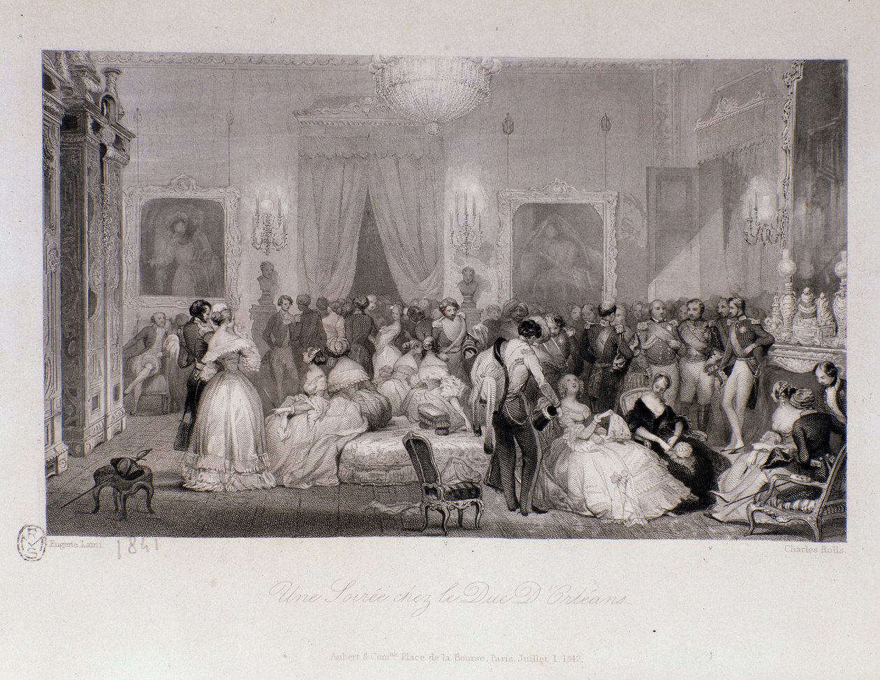 Sosiaalinen ilta Orleansin herttua (Ferdinand-Philippe tai Ferdinand Philippe d