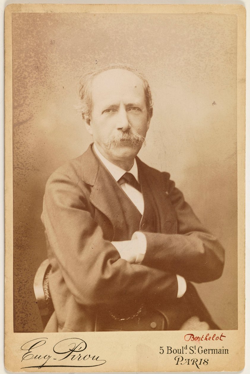 Porträt von Berthelot (Pierre Eugène Marcellin), (1827-1907), Chemiker tekijältä Eugene Pirou