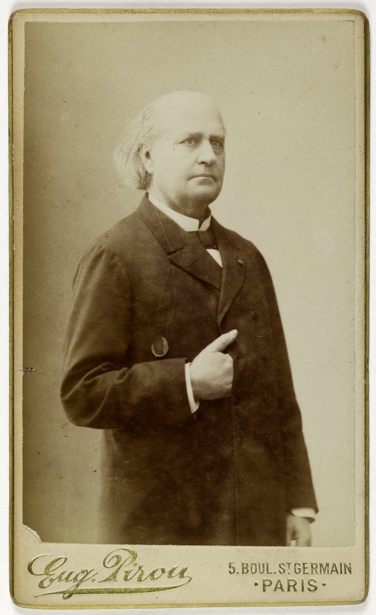 Porträt von Leconte de Lisle, (Charles Marie Leconte, genannt), (1818-1894), (Dichter) tekijältä Eugene Pirou