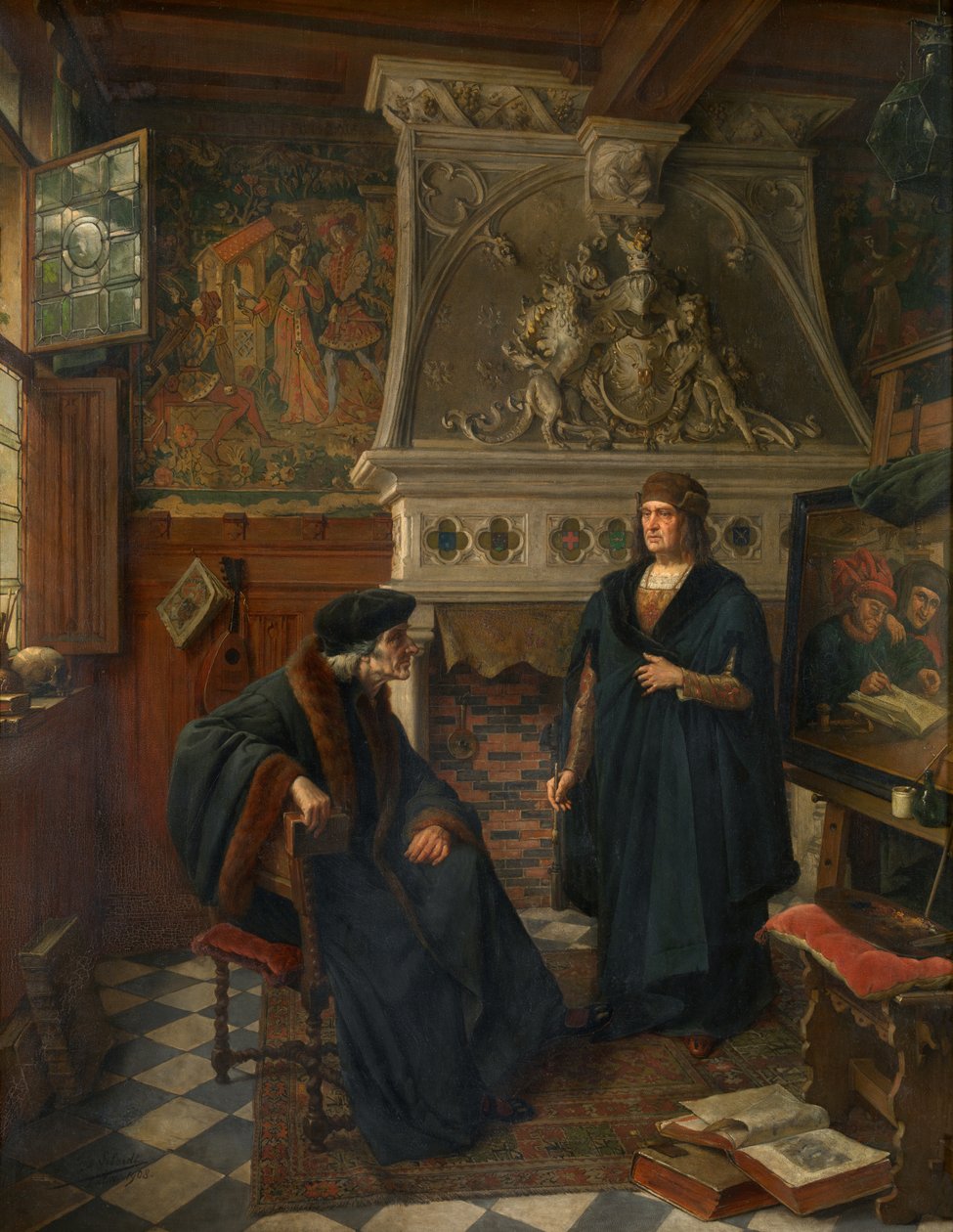 Erasmus ja Quentin Matsys (öljy kankaalle) tekijältä Eugene Siberdt