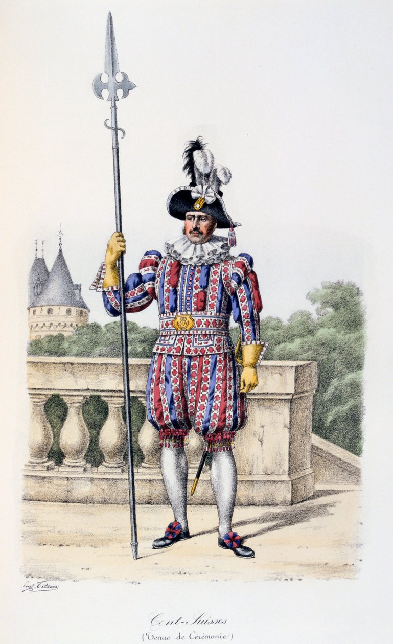 Cent-Suisses, juhlamekko, 1814-17 tekijältä Eugene Titeux