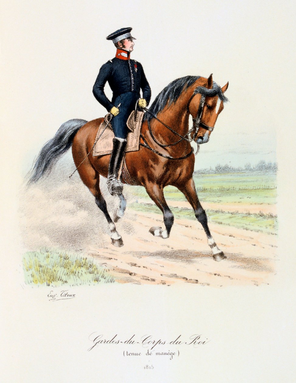 Kuninkaan henkivartijat, karuselliasu, 1815 tekijältä Eugene Titeux
