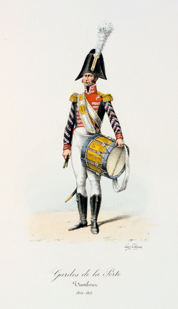 Portin vartijat, rumpali, 1814-15 tekijältä Eugene Titeux