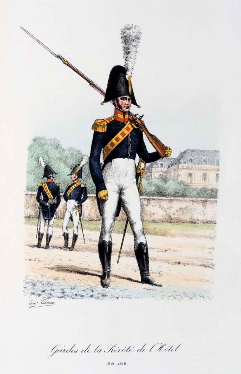 Vartijat Hotel Prevote, Trumpetisti, 1814-16 tekijältä Eugene Titeux