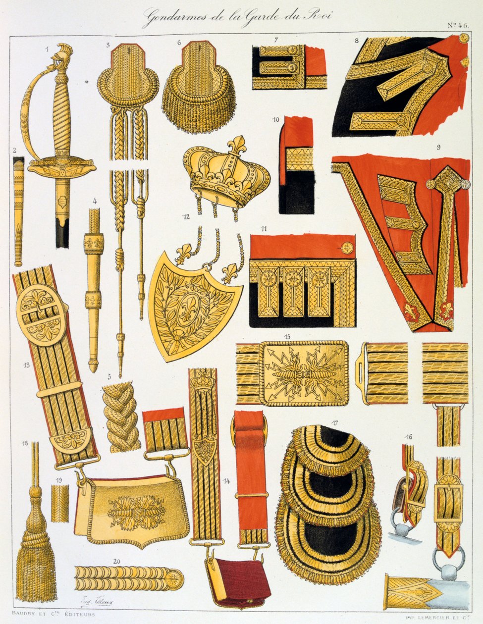 Kuninkaan kaartin santarmit, Insignia tekijältä Eugene Titeux