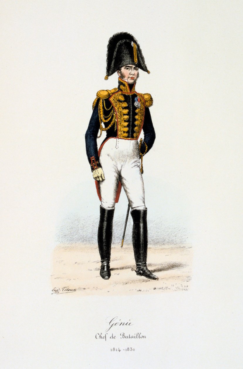 Insinöörit, pataljoonan komentaja, 1814-30 tekijältä Eugene Titeux