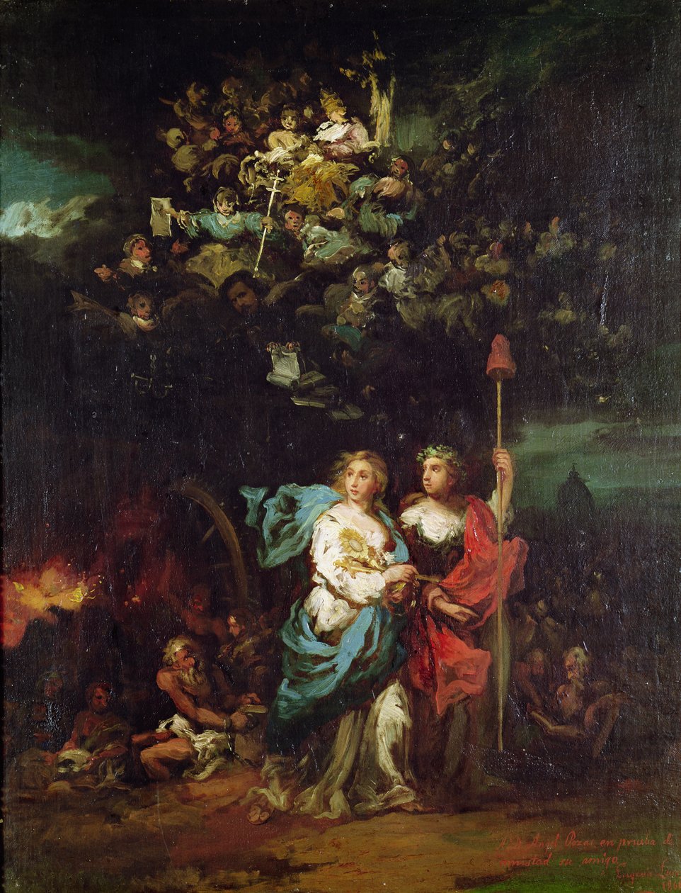Vapauden ohjaama kirkko, 1861 tekijältä Eugenio Lucas Velázquez