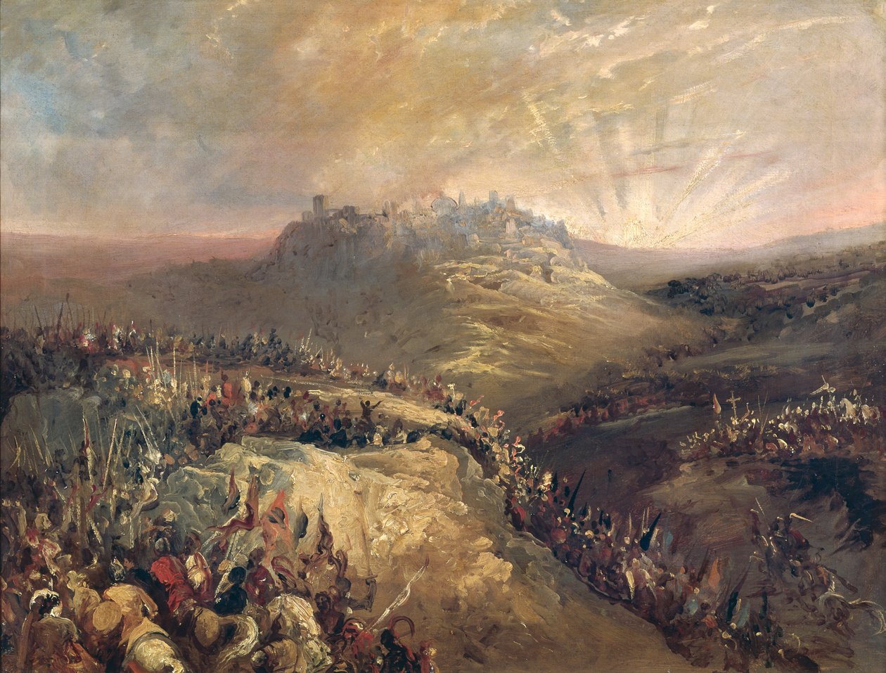 Ristiretkeläiset ennen Jerusalemia tekijältä Eugenio Lucas Velázquez