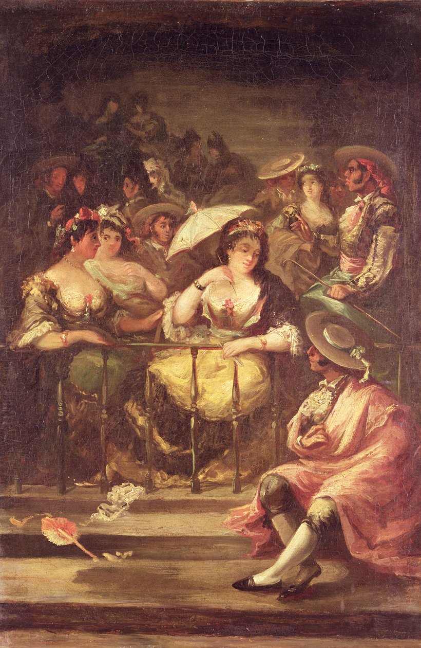 Naiset parvekkeella, 1859 tekijältä Eugenio Lucas y Padilla
