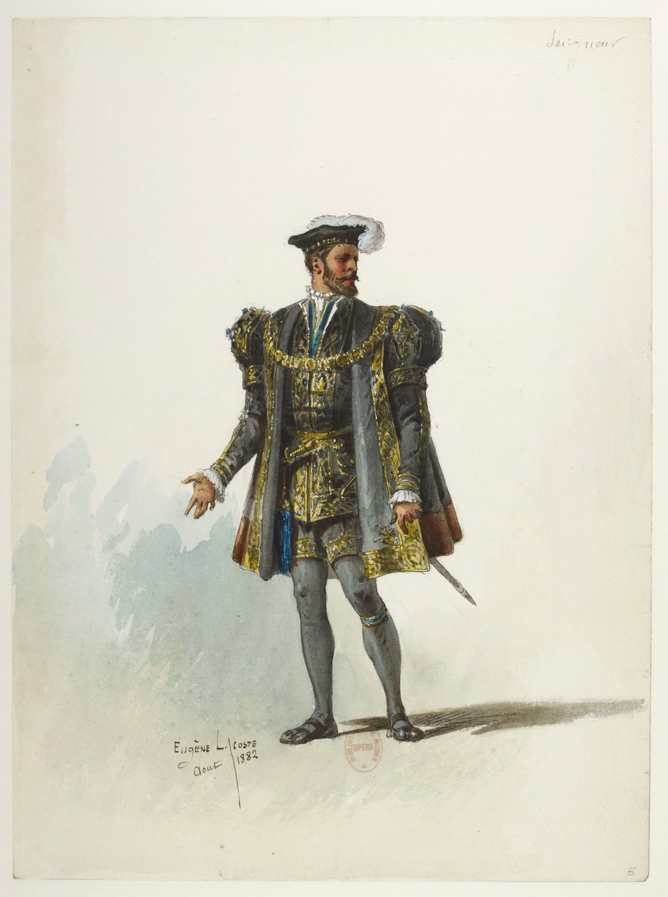 Saint -Saëns - Henrik VIII - Maquettes de puvut - Lacoste - 5. Seigneur tekijältä Eugene Lacoste