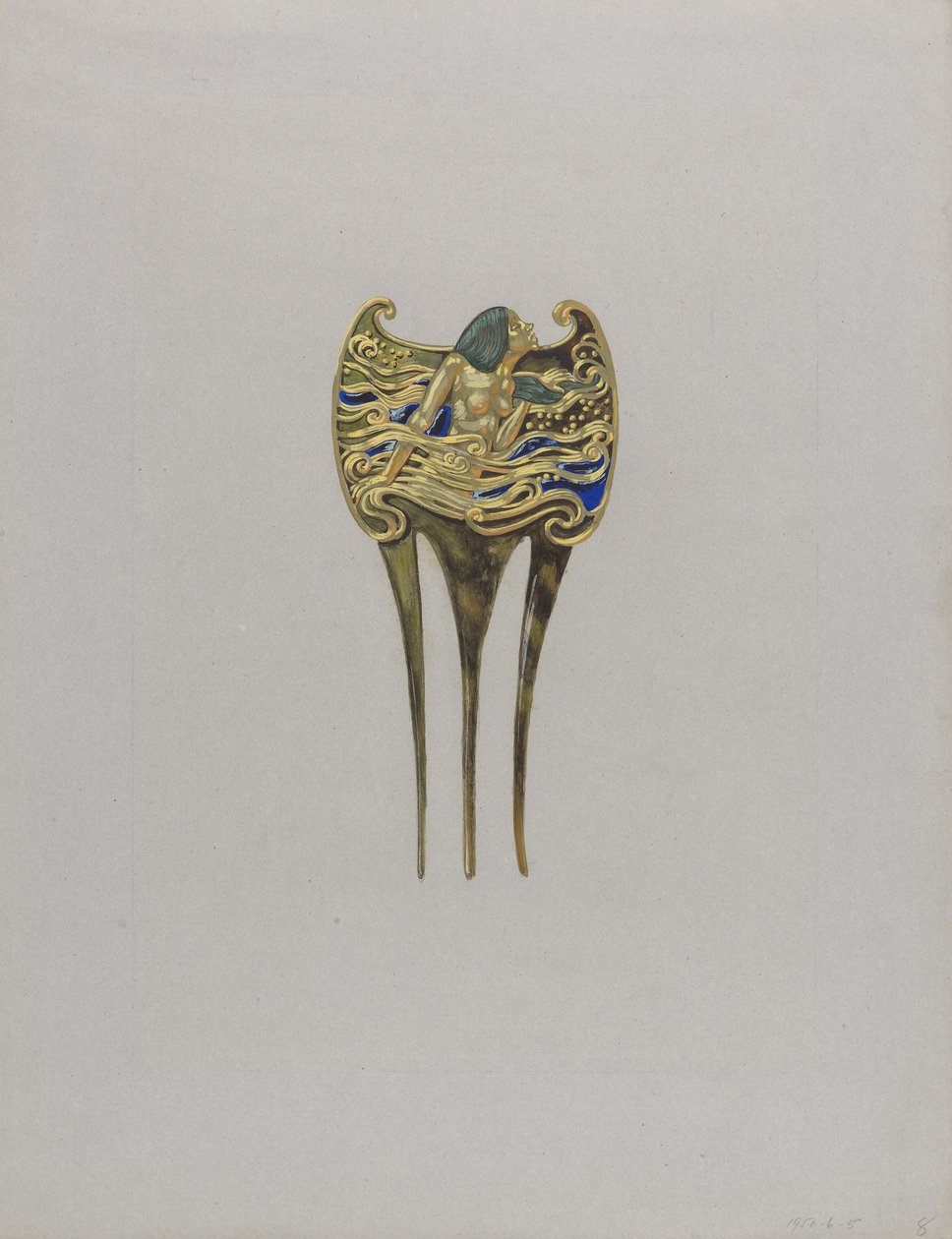 Suunnittelu Nymph Combille tekijältä Eugene Grasset