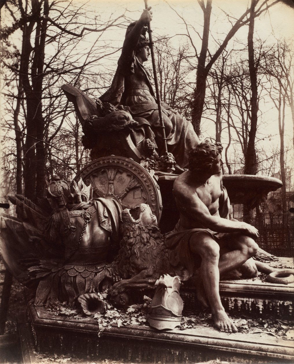 Versailles, voittoisan Ranskan suihkulähde, 1904. tekijältä Eugène Atget