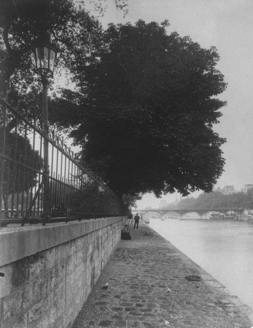 Näkymä Pont des Artsille Pont Neufin Terre-Pleiniltä, ​​1911 tekijältä Eugène Atget