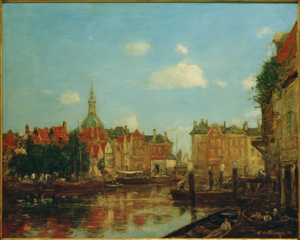 Näkymä Dordrechtiin tekijältä Eugene Louis Boudin