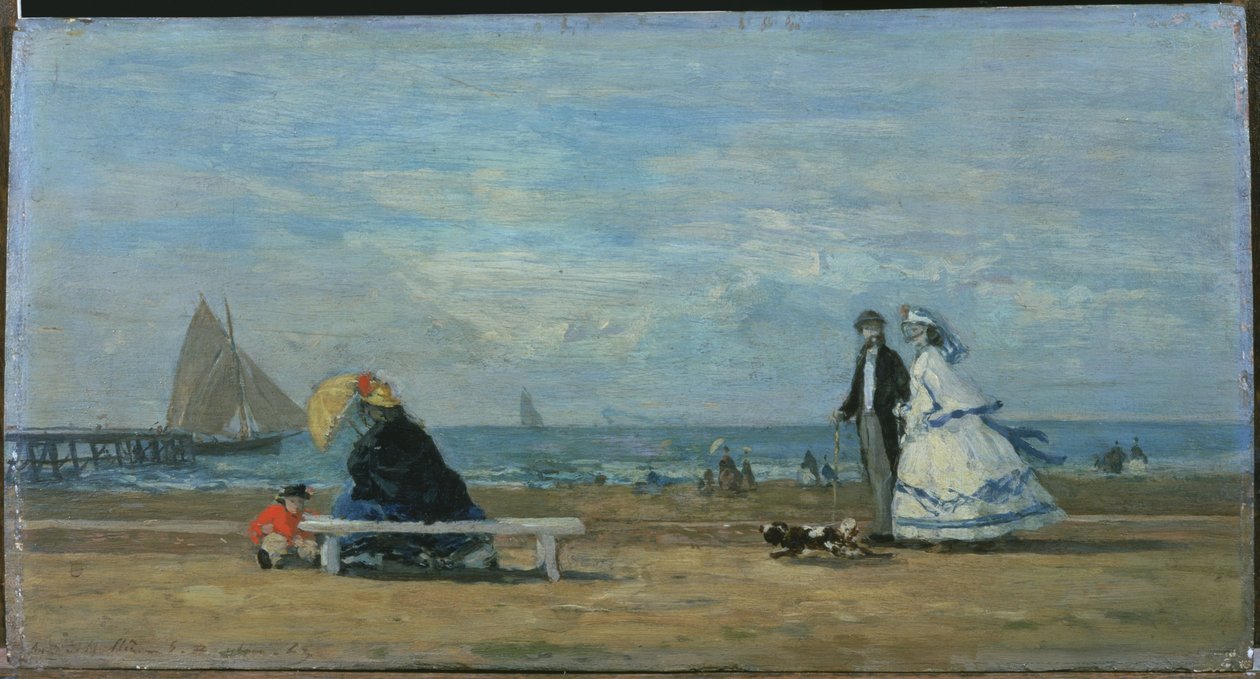 Ranta Trouvillessä tekijältä Eugene Louis Boudin