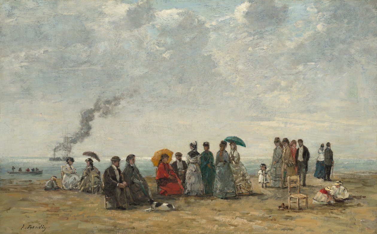 Figuurit rannalla tekijältä Eugène Boudin