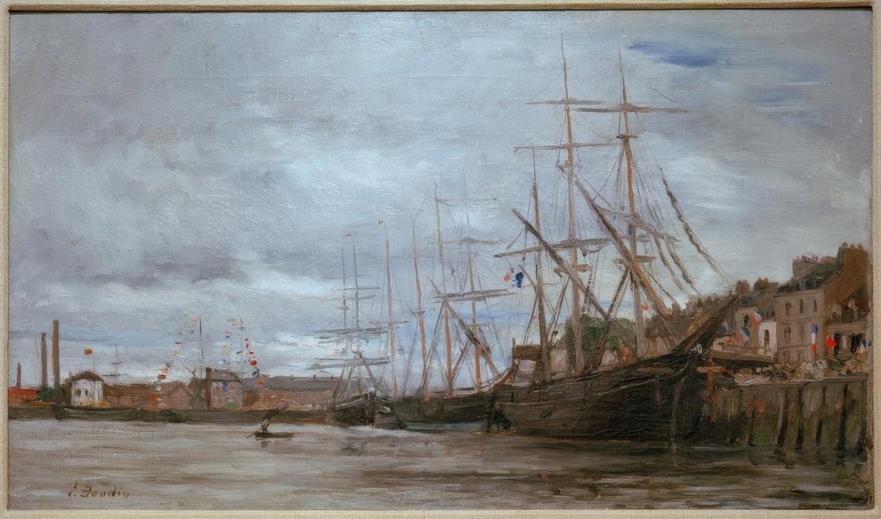 Satama purjelaivoineen tekijältä Eugene Louis Boudin