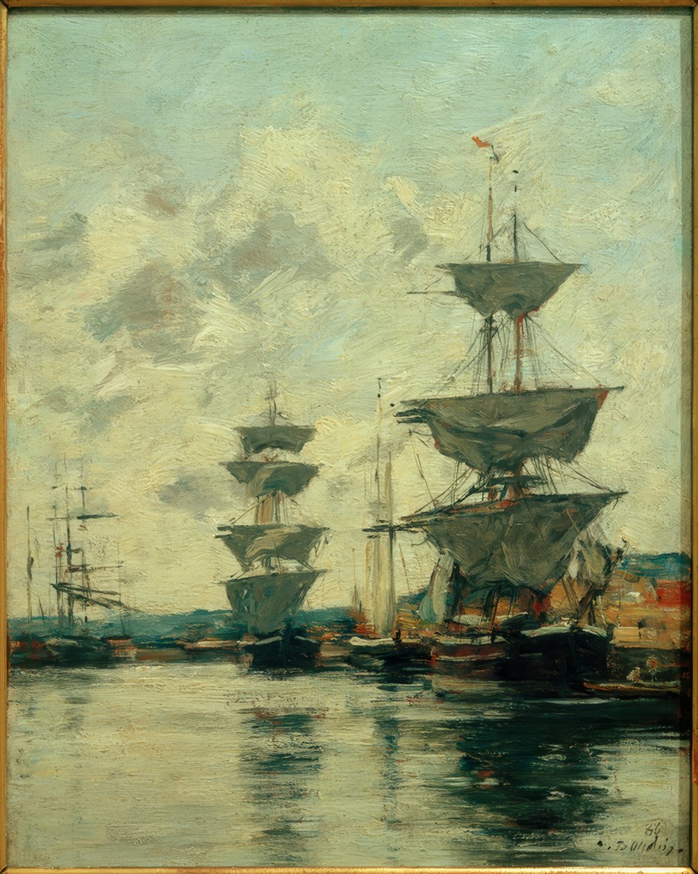Hafenbecken von Deauville tekijältä Eugene Louis Boudin