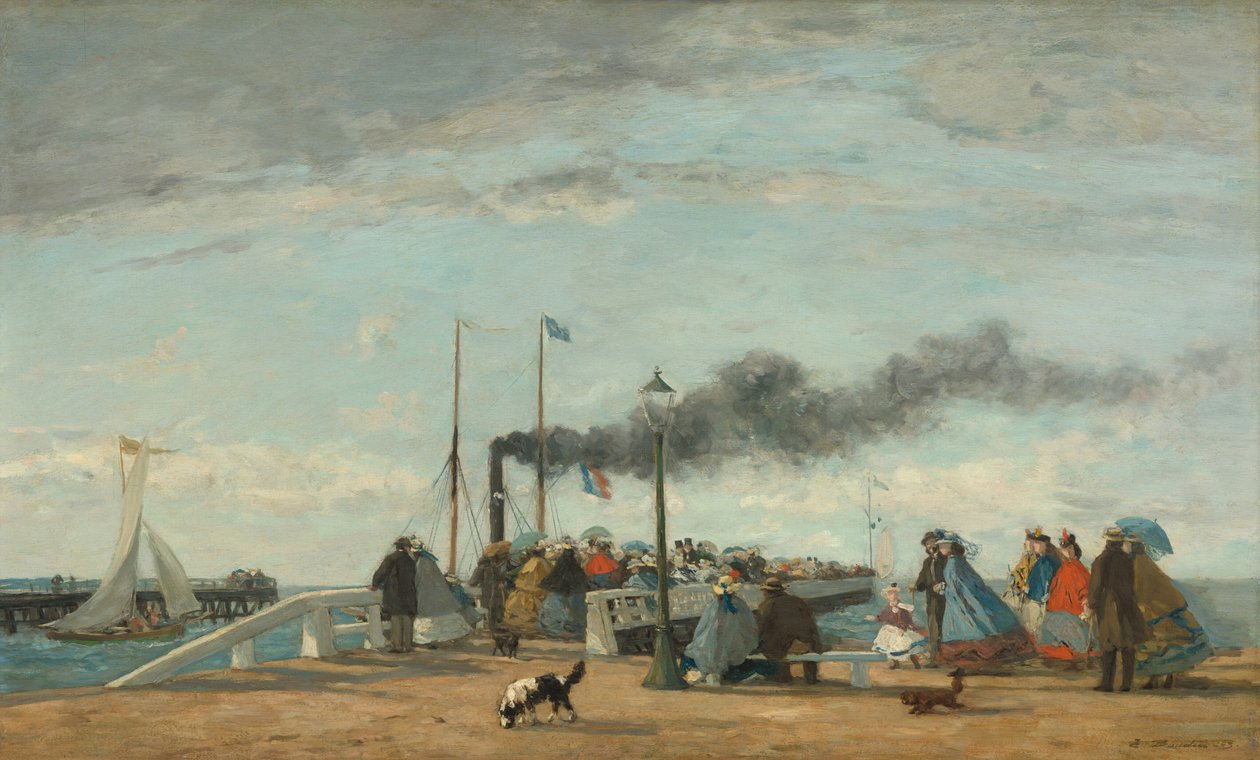 Trouvillen laituri ja laituri tekijältä Eugène Boudin