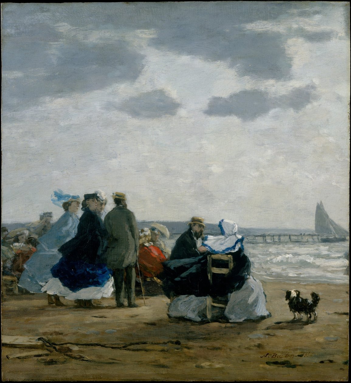 Rannalla, Dieppe tekijältä Eugene Louis Boudin
