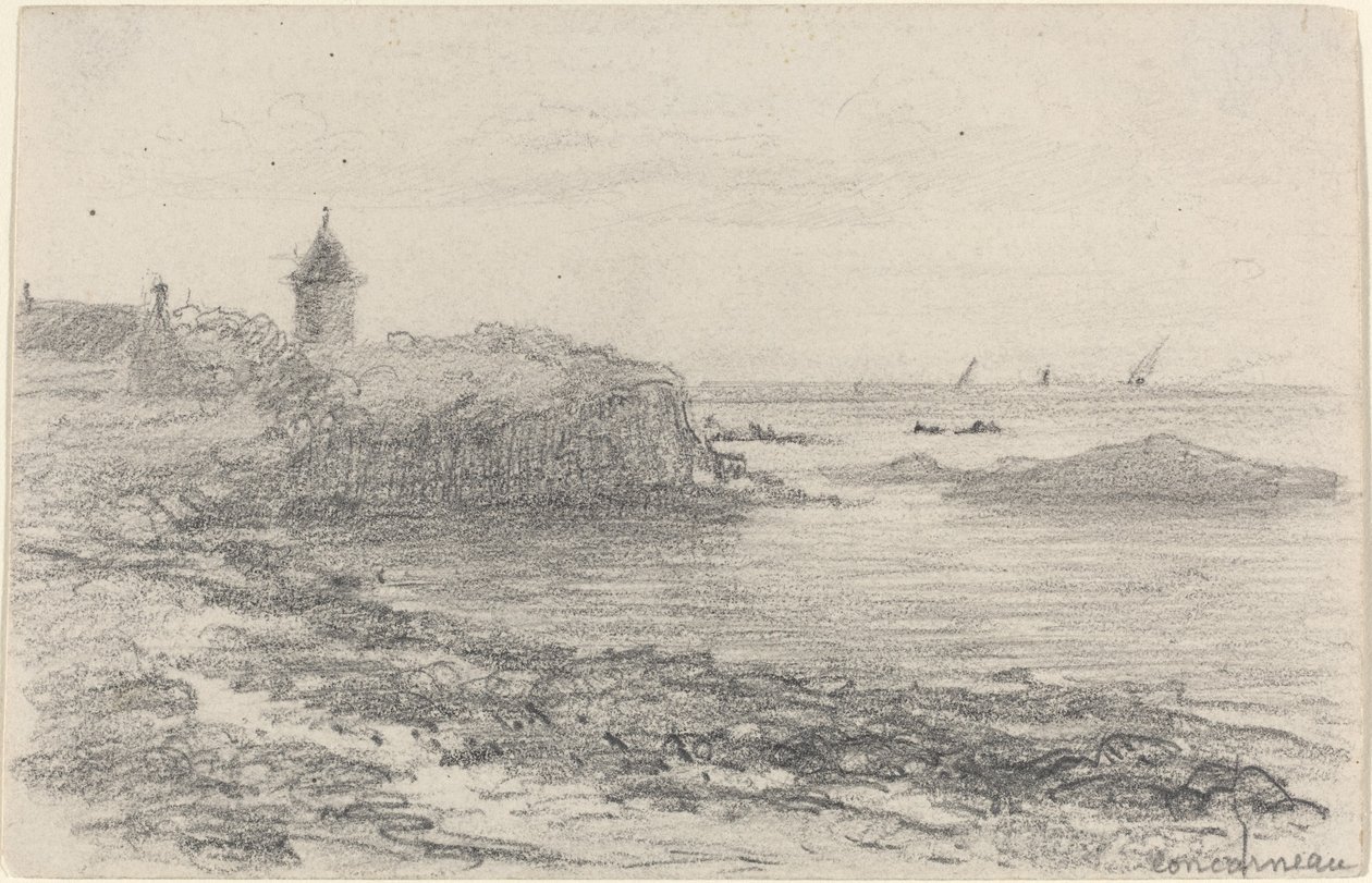 Concarneaun rannikko tekijältä Eugène Boudin