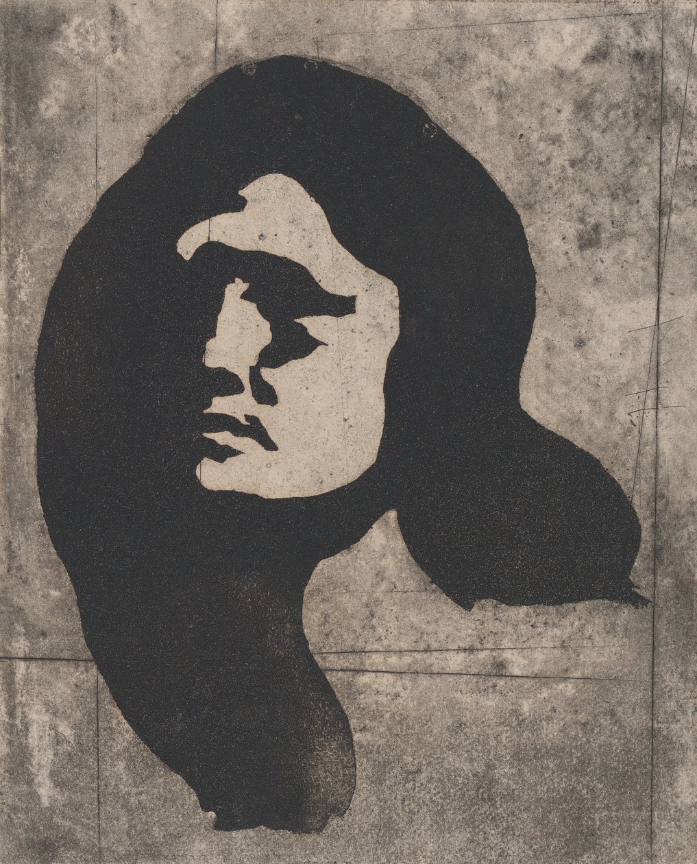 Naisen pää, n. 1904. tekijältä Eugène Carrière