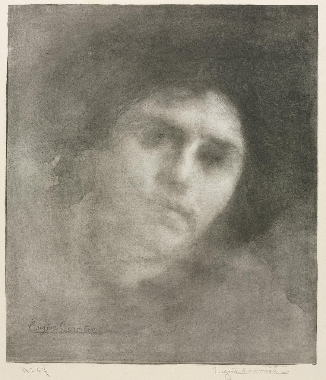 Madame Eugène Carrière (iso lautanen) tekijältä Eugène Carrière