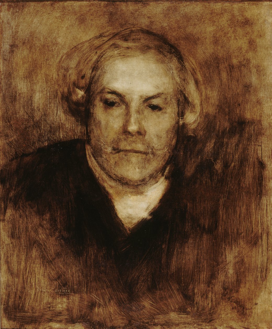 Edmond de Goncourtin muotokuva 1822-1896, n. 1880. tekijältä Eugène Carrière