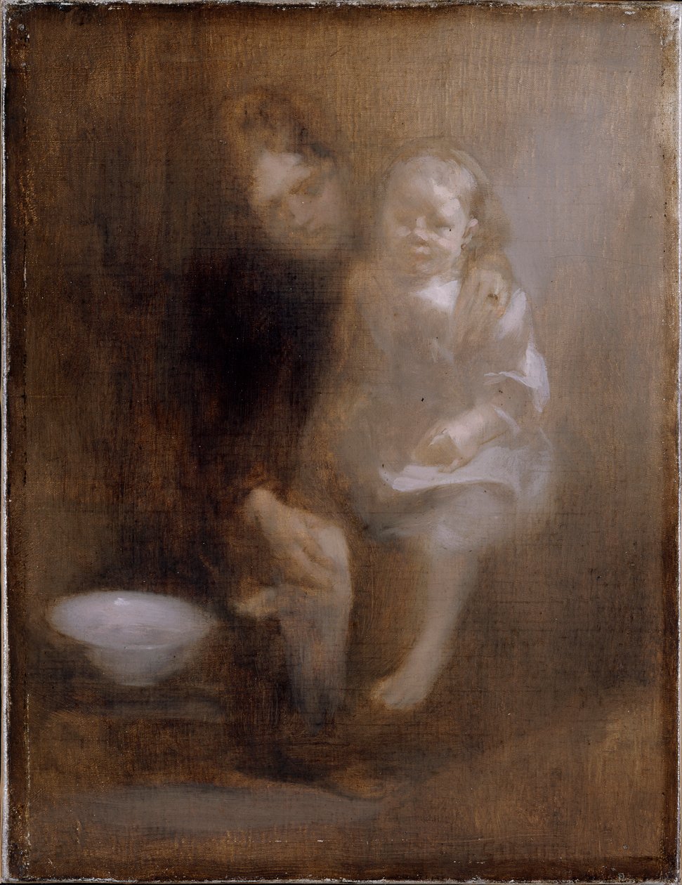 "The jalkakylpy", c1890 tekijältä Eugène Carrière