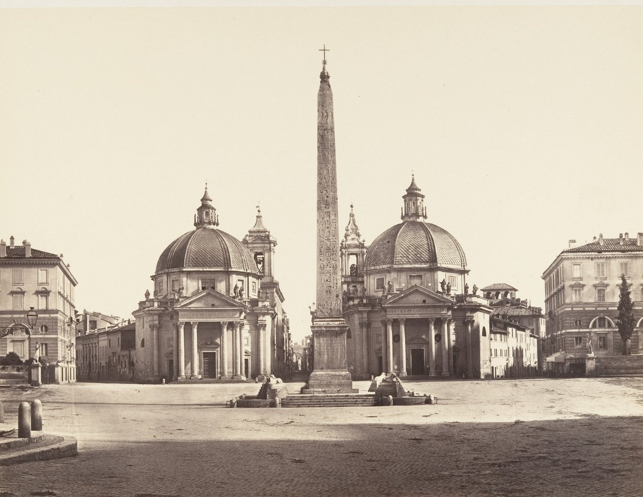 Piazza del Popolo, 1848-52. tekijältä Eugène Constant