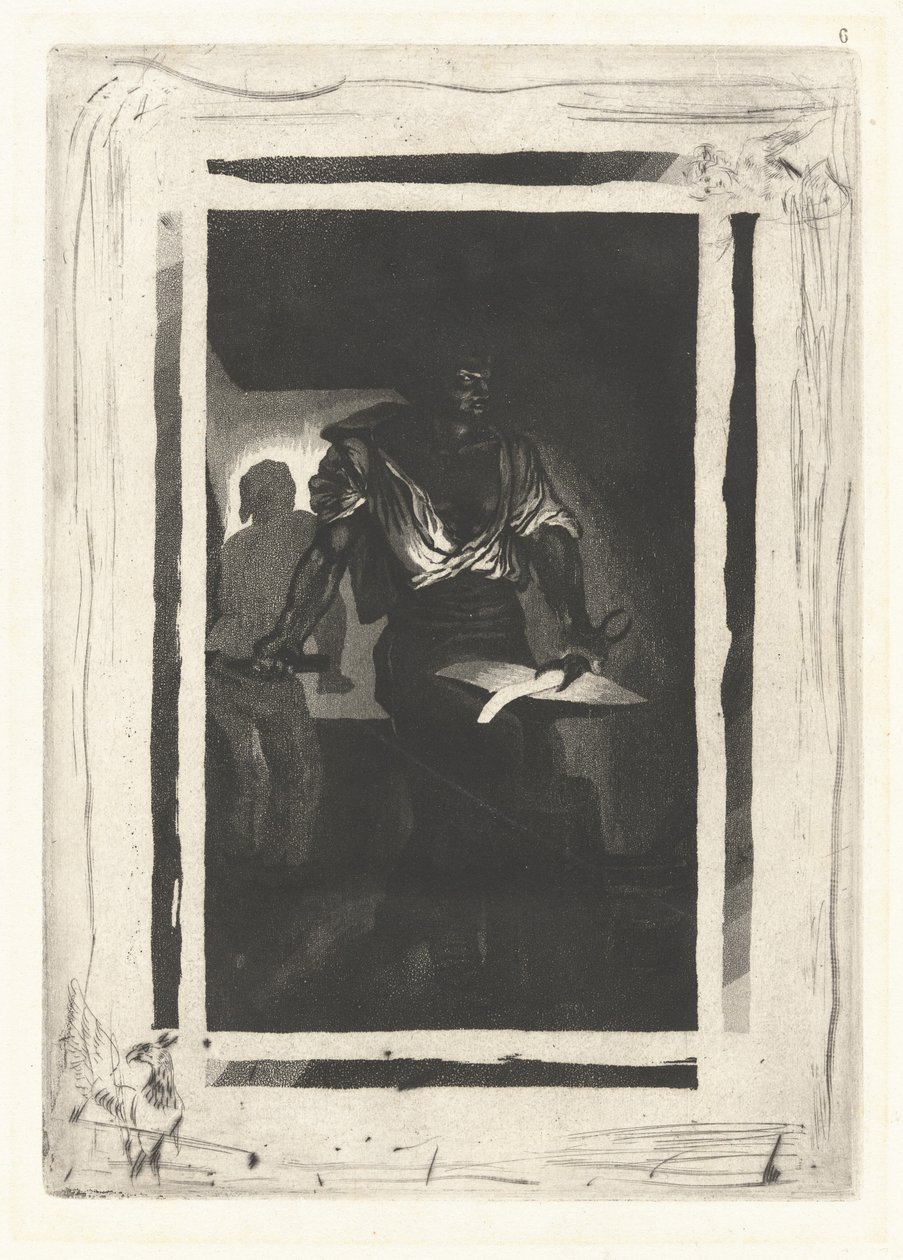 Seppä (Un Forgeron) tekijältä Eugène Delacroix