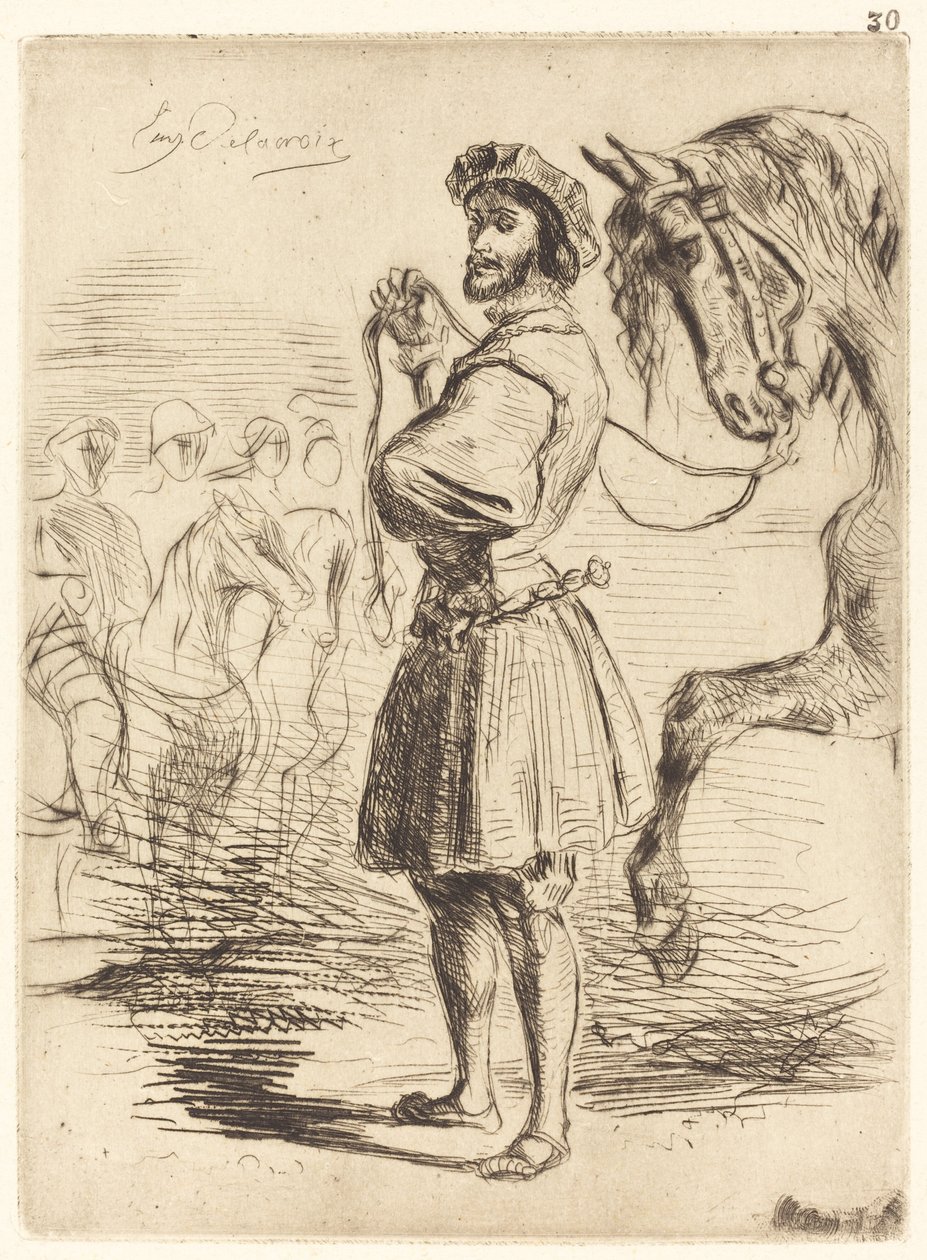 Herra Francis I Un Seigneur de temps de François Ier ajalta, 1833. tekijältä Eugène Delacroix