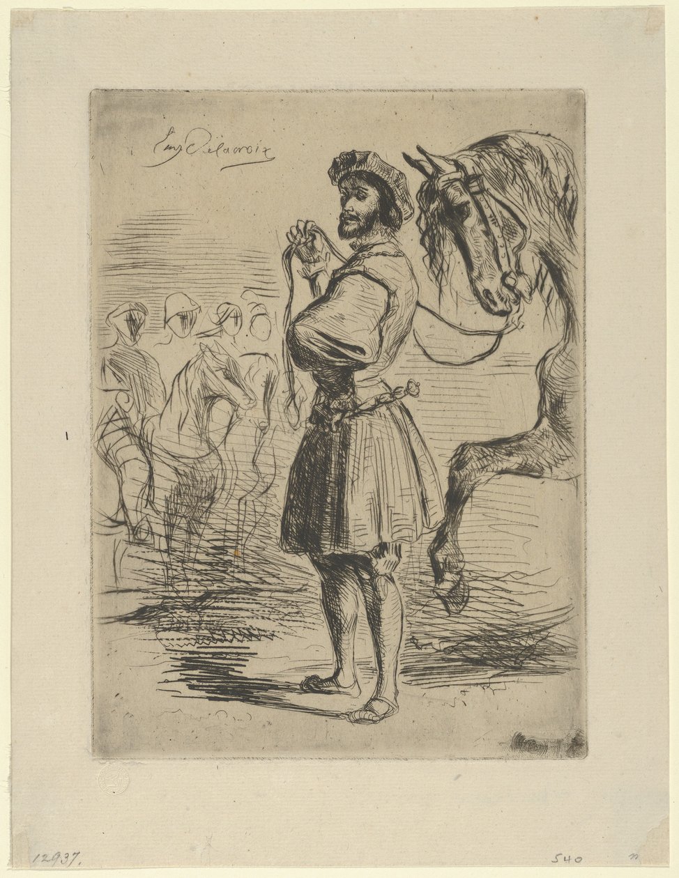 Aatelinen Francis I:n ajalta, 1833, 1833. tekijältä Eugène Delacroix