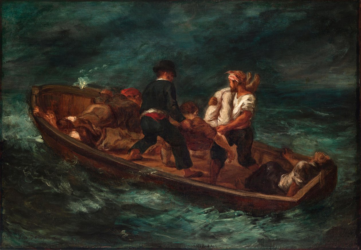 Haaksirikon jälkeen (Don Juanin proomu - ruumis heitettiin mereen) tekijältä Eugène Delacroix