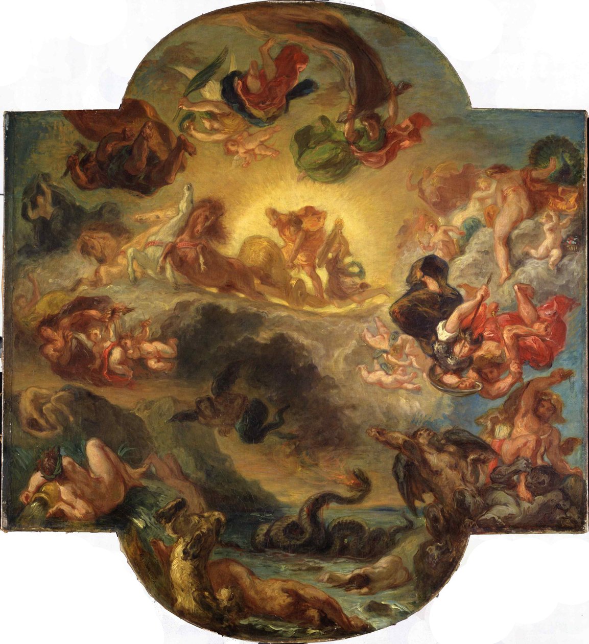 Apollo voittaa Serpent Pythonin, n. 1853. tekijältä Ferdinand Victor Eugene Delacroix