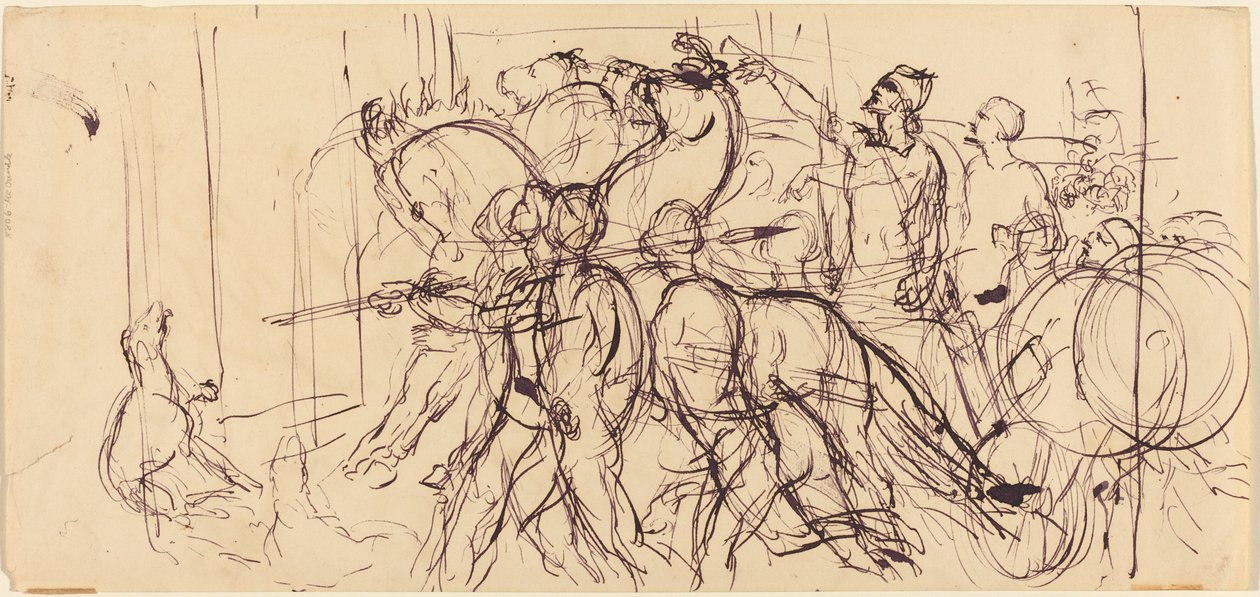 Vaununkuljettajat tekijältä Eugène Delacroix