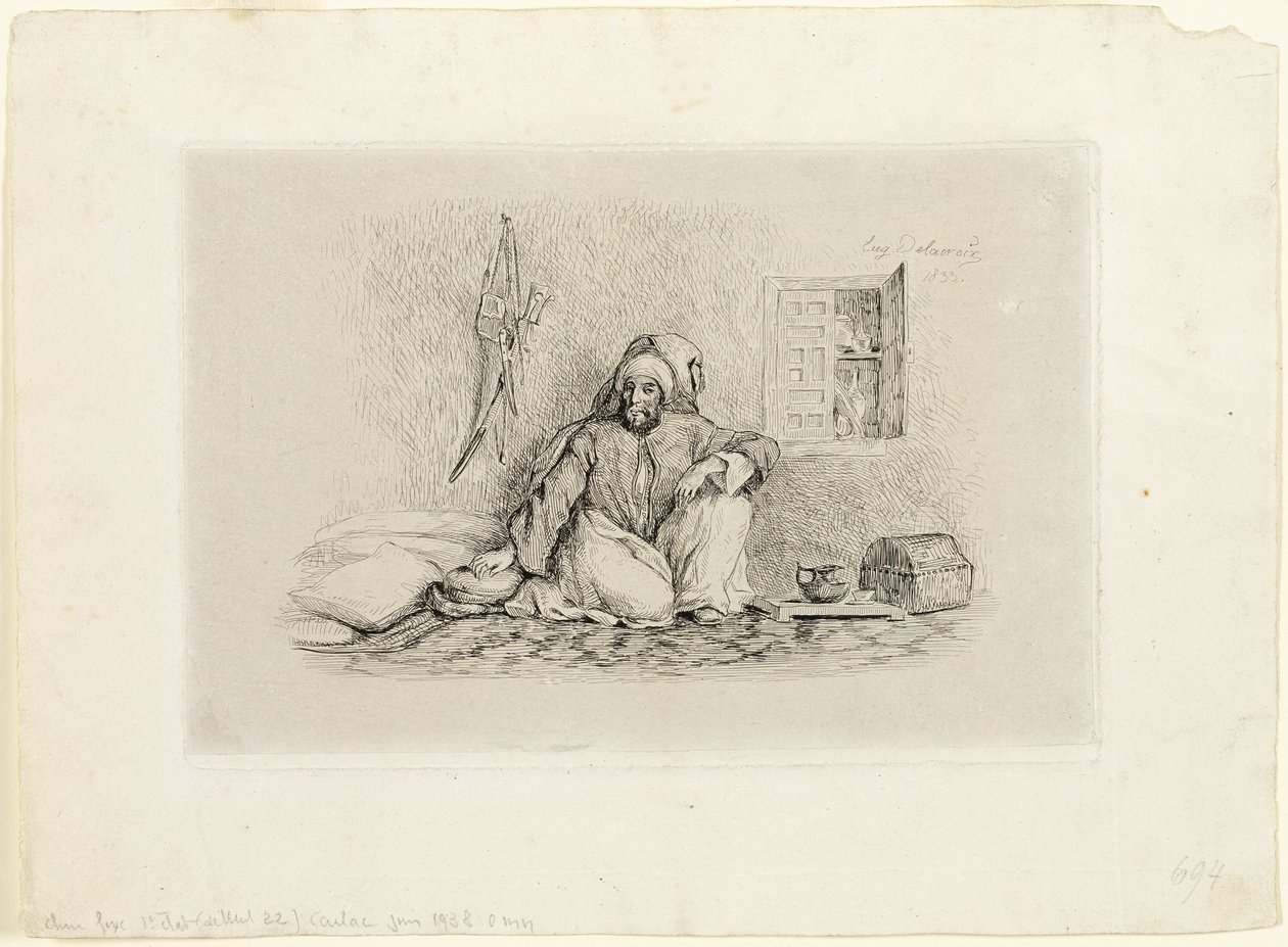 Päällikkö Mohammed-Ben-Abou tekijältä Eugène Delacroix