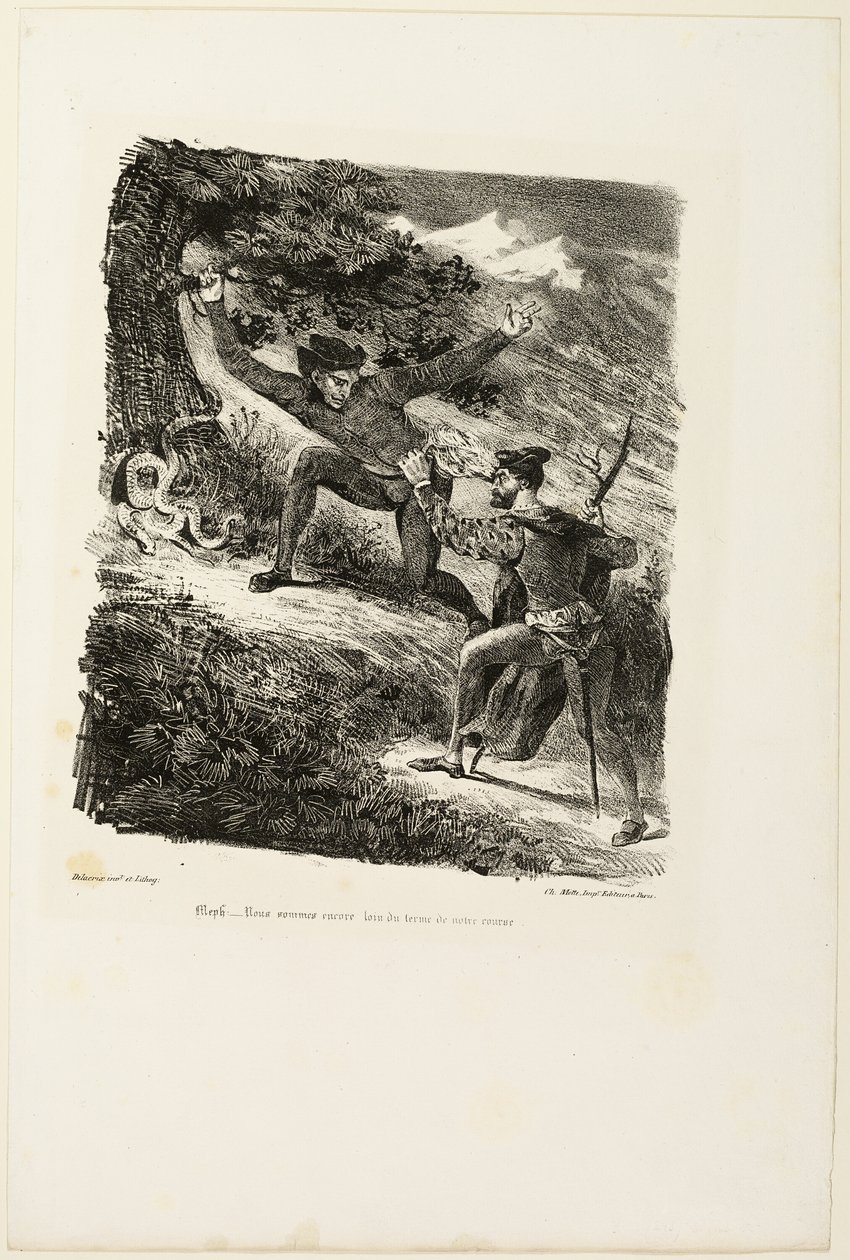 Faust ja Mefistofeles Harz-vuorilla, Faustista tekijältä Eugène Delacroix