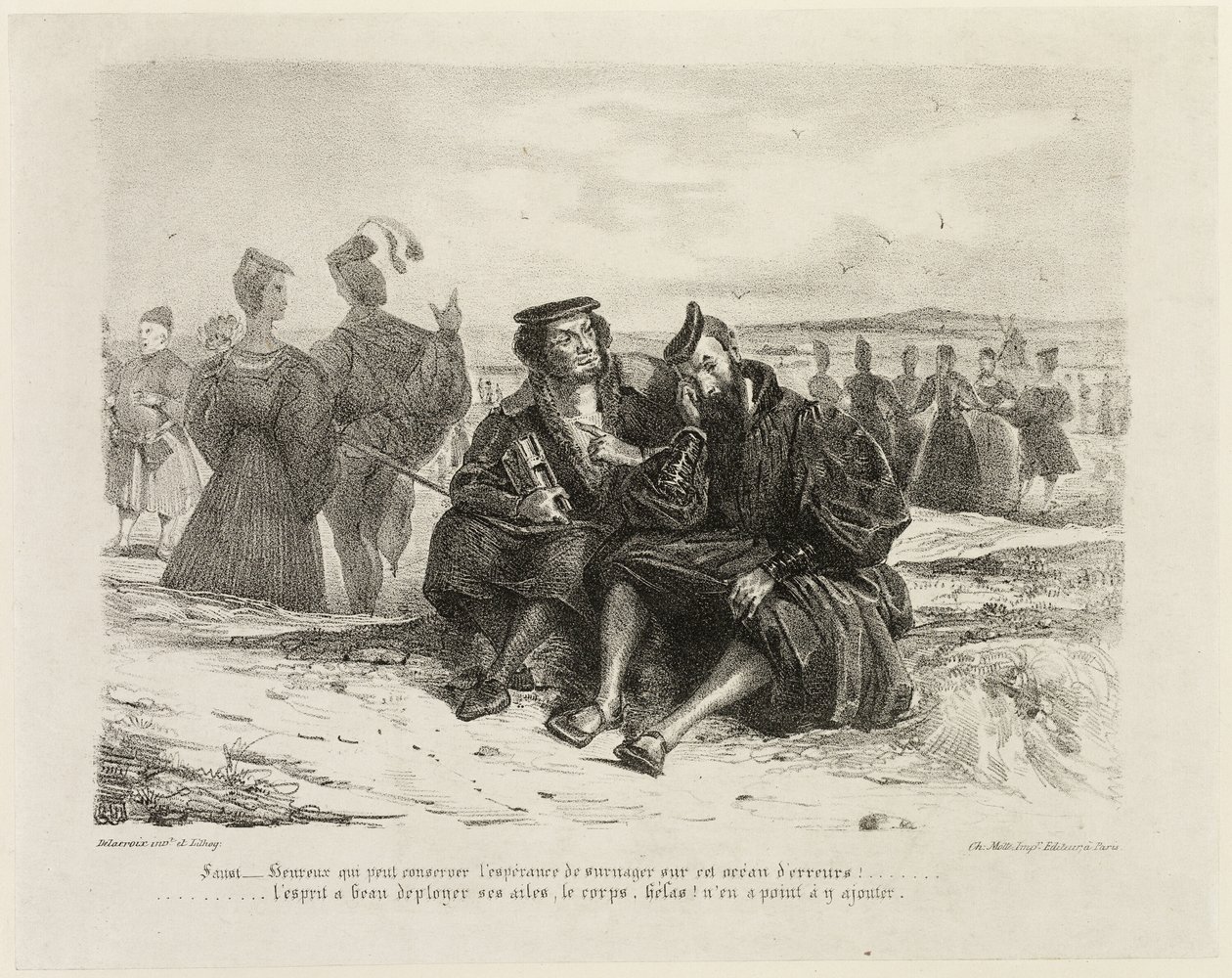 Faust ja Wagner tekijältä Eugène Delacroix